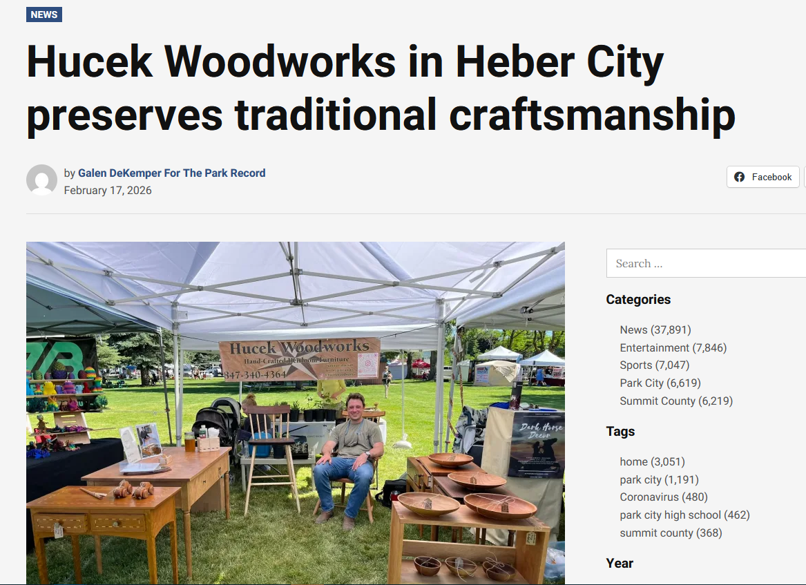 The Park Record: Hucek Woodworks in Heber City preserves traditional craftsmanship